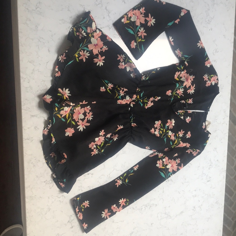 Long sleeve floral romper
